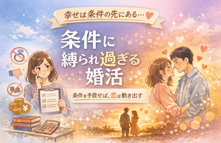 幸せは条件の先にある、条件に縛られ過ぎる婚活について大阪結婚相談所ビリーブインユアセルフと一緒に関揚げませんか？