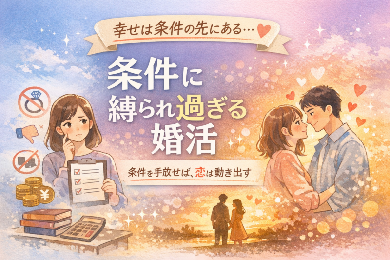 幸せは条件の先にある、条件に縛られ過ぎる婚活について大阪結婚相談所ビリーブインユアセルフと一緒に関揚げませんか？